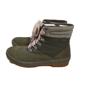Keds Camp Boot Suede Wool Mix Olive Green Women's Size 9 WH65280